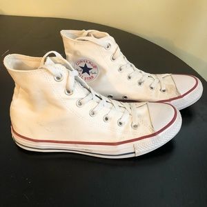 Converse Chuck Taylor white high tops